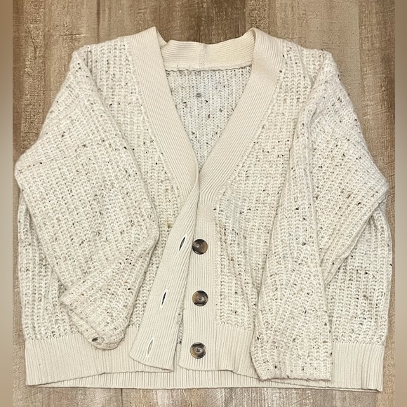 Cozy Knit Button-Up Sweater - Cream - Picture 1 of 1